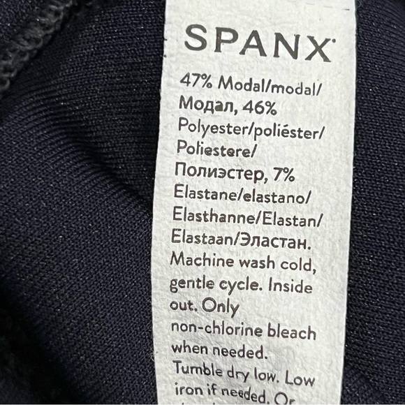 Spanx "AirEssentials" Dark Navy Wide Leg Drawstring Culottes Pants M ($128) - Picture 5 of 5